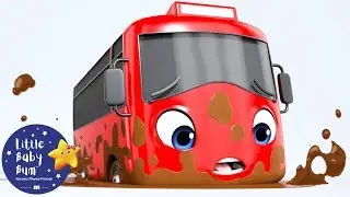 My Little Red Bus Stuck in The Mud | Go Buster | Baby Songs | Learn with Little Baby Bum