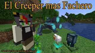 Creepers Cyborg armados de Neon | Creeper Sentry mod review espa&ntilde;ol 1.20.1 by Igna-Lun