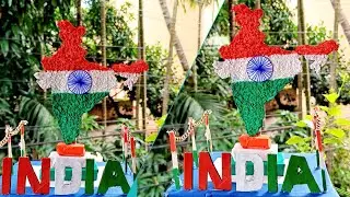 Indian Map | Indian Flag Craft Ideas | Independence Day #satisfying #independenceday #india #craft 