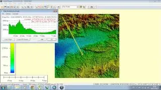 Profil topographique &agrave; partir d'un mod&egrave;le num&eacute;rique de terrain (MNT/DEM) sous Global Mapper