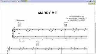 Train - Marry Me Piano Sheet Music [Teaser]