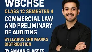Class XII Commercial Law and Preliminary of Auditing Semester 4 Syllabus and Marks Distribution