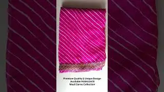 Shravan special Lahariya Sadi 👌 with work blouse piece only 699  ..  booking n 9130433470