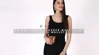 KLEIO Vegan Leather Multi Slot Clutch Wallet
