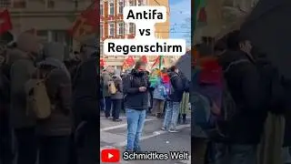 Antifa gegen Regenschirm - Abschirmung schl&auml;gt fehl