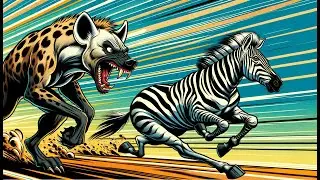 Hyena Chase Zebra