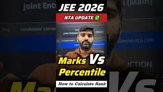 Marks Vs Percentile Vs Rank JEE Mains 2026😱| JEE Main 2026 Cut off|JEE Main 2026 Marks Vs Percentile