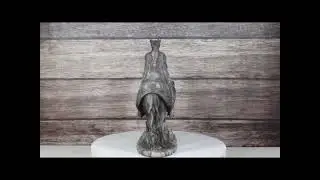 Celtic Moon Goddess Rhiannon Riding Horse in Arberth Clay Finish Figurine