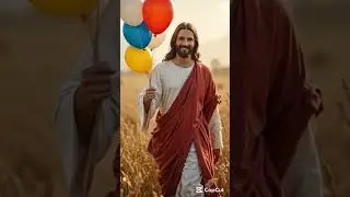 Jesus Walking in a Beautiful Field with Balloons | Peaceful & Inspirational | #jesus