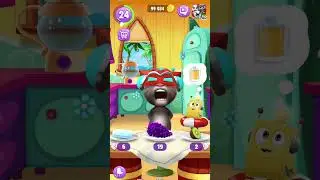 Tom eats 🥙🍔🍗 #rek #talkingtom #tom #talkingangela #funny #tolkingtom #games #tomtalkingfriends #like