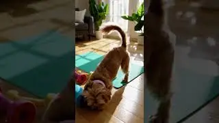 funny dog working out video