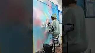Airbrush on walls. Magic