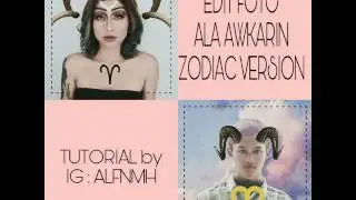 CARA EDIT FOTO ALA AWKARIN VERSI ZODIAC + BINGKAI GARIS PUTUS PUTUS DENGAN PICSART & VSCO
