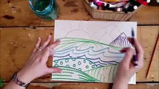 How to use markers as watercolor