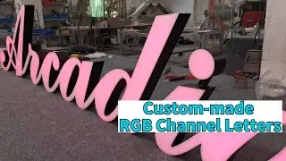 Custom-made RGB channel letters