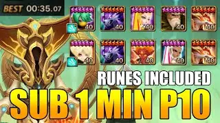 Punisher's Crypt 10 Speed Teams (Sub 1:00)  - Summoners War