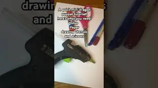 mini dragon puppet tutorial! #dragon #dragonpuppet #tutorial #fyp #cool #trend #viral #art #fypシ