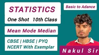 Class 10th Statistics One Shot |  FULL CHAPTER (Theory + PYQs) | #Class 10 Board | Mean/Mode/Median
