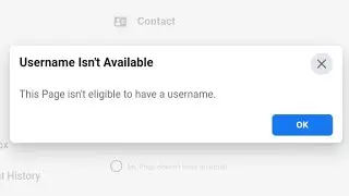 Solved | This page isn't eligible to have an Username