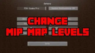 How To Change MipMap Levels In Minecraft! - How To Turn MipMap Levels Up & Down In Minecraft!
