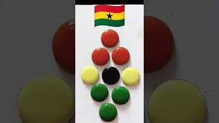 🇬🇭 Ghana Flag Coin Art | Satisfying Resin Drop Design | Creative Flag Art