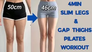 4MIN DAILY SLIM LEGS & GAP THIGHS PILATES WORKOUT 🔥 THAT ACTUALLY WORKS!!! #slimlegs #pilates #video