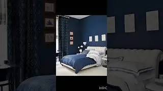 Dark blue bedroom design ideas #ytshorts