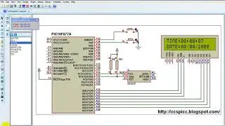Simple real time clock and  calendar using PIC16F877A and DS3231 (simulation)