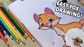 Simple Fox Drawing with Pencil Colors! ✨
