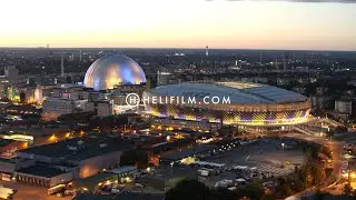 7811. Tele2 Arena Drone Stock Footage Video