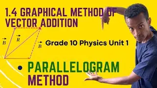 Grade 10 Physics Unit 1: 1.4 Graphical Method of Vector Addition | Parallelogram Mehod Saquama | ሳቋማ