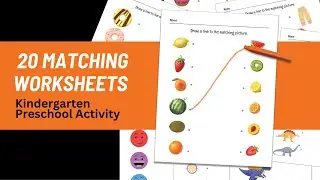 Match the Picture game, Kindergarten Preschool Activity, Match the Object Worksheets