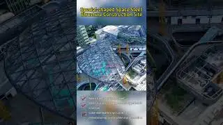 ETFE and steel structure with irregular shape and curved joint #structural #buildingdesign #tensile
