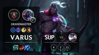 Varus Support vs Sona - EUW Grandmaster Patch 10.2