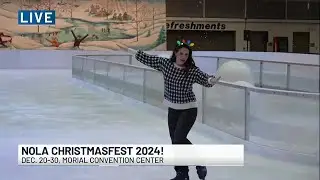 Olivia Vidal shows off her skills on the ice ahead of Christmas Fest