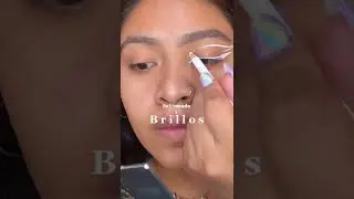 Delineado blanco y brillos ✨ #shortsmakeup #pinterest #delineado #delineadofacil #eyeliner