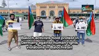 Baloch activists hold protest in Germany against human rights violations in Balochistan