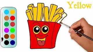 Drawing tutorial for French Fries | French Fries Coloring Pages | MHP Learning School