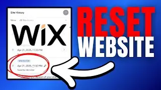 How To Reset Your WIX Website To Start From Zero Again | Restore Older WIX Website Version ✔️