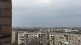 AN178 takeoff before flight with AN132D - АН178 взлет перед полетом с новым АН132Д