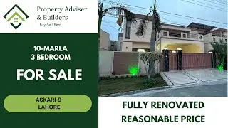 Renovated House with Extra Land for Sale in Askari-9 Lahore Cantt @propertyadviserandbuilders