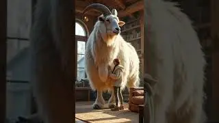 Oversized Goat and Human Bonding | Emotional AI Animal Short | Fusion Shorts #viralshorts #shorts