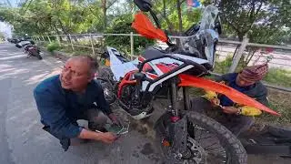 KTM 390 Adventure R crash guard & Top rack of ZANA #ZANA #ktmnepal #ktmadventure390