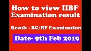 IIBF BC BF RESULT  09/02/2019