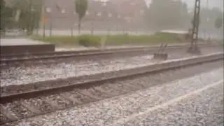 Schweres Hagel Unwetter in Wasseralfingen/Aalen (Ich musste bei diesem Wetter Fahrrad Fahren!!!)