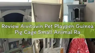 Review Aivituvin Pet Playpen Guinea Pig Cage Small Animal Rabbit Exercise Pen with Waterproof Floor