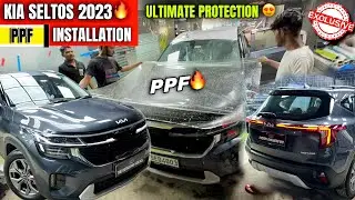 Kia Seltos Facelift 2023 PPF Installation🔥| Paint Protection Film😍