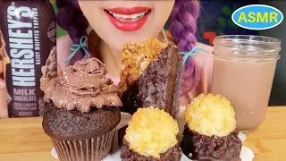 ASMR CHOCOLATE MUFFIIN+CHOC DIPPED MACAROON EATING SOUND |하와이 맛집 초코머핀, 초코딥 마카룬 리얼사운드 먹방|CURIE.ASMR