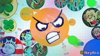 OBLITERATING TEAMS SOLO WITH NEYBRO AND GRRR.IO - AGAR.IO RAGA.PW MODE!