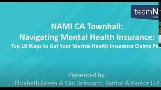 Town Hall | Navigating Mental Health Insurance with Kantor Kantor